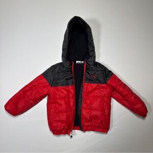 Puma Red and Black Puffer Jacket for Kids